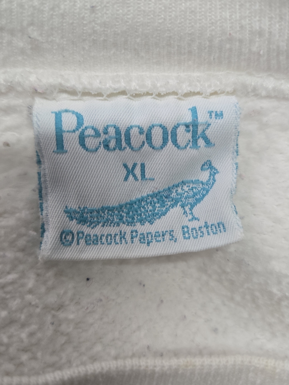 Vintage 90s Peacock Papers My Many Moods Cat Sweatshirt White XL - Picture 4 of 7